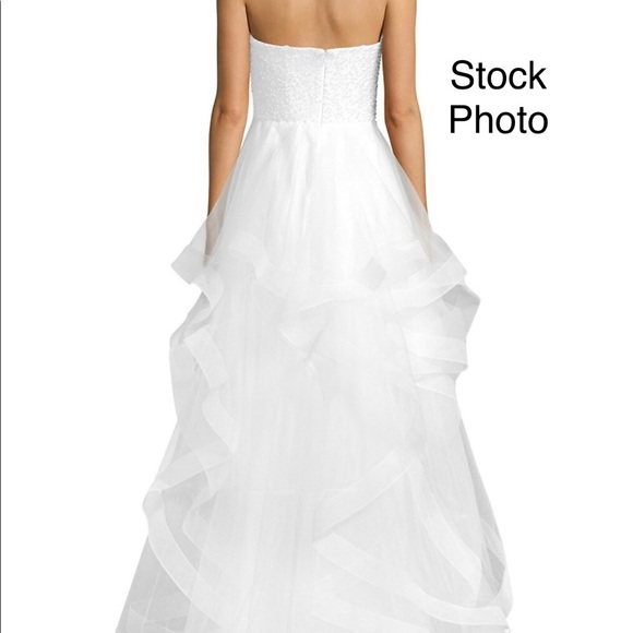 Basix Black Label Strapless Beaded Gown Size 10 - Picture 7 of 8